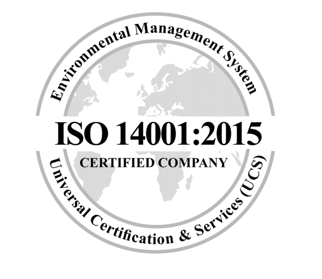 ISO 14001:2015 certified company logo