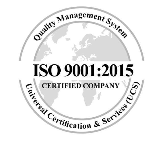 ISO 9001:2015 certified company logo
